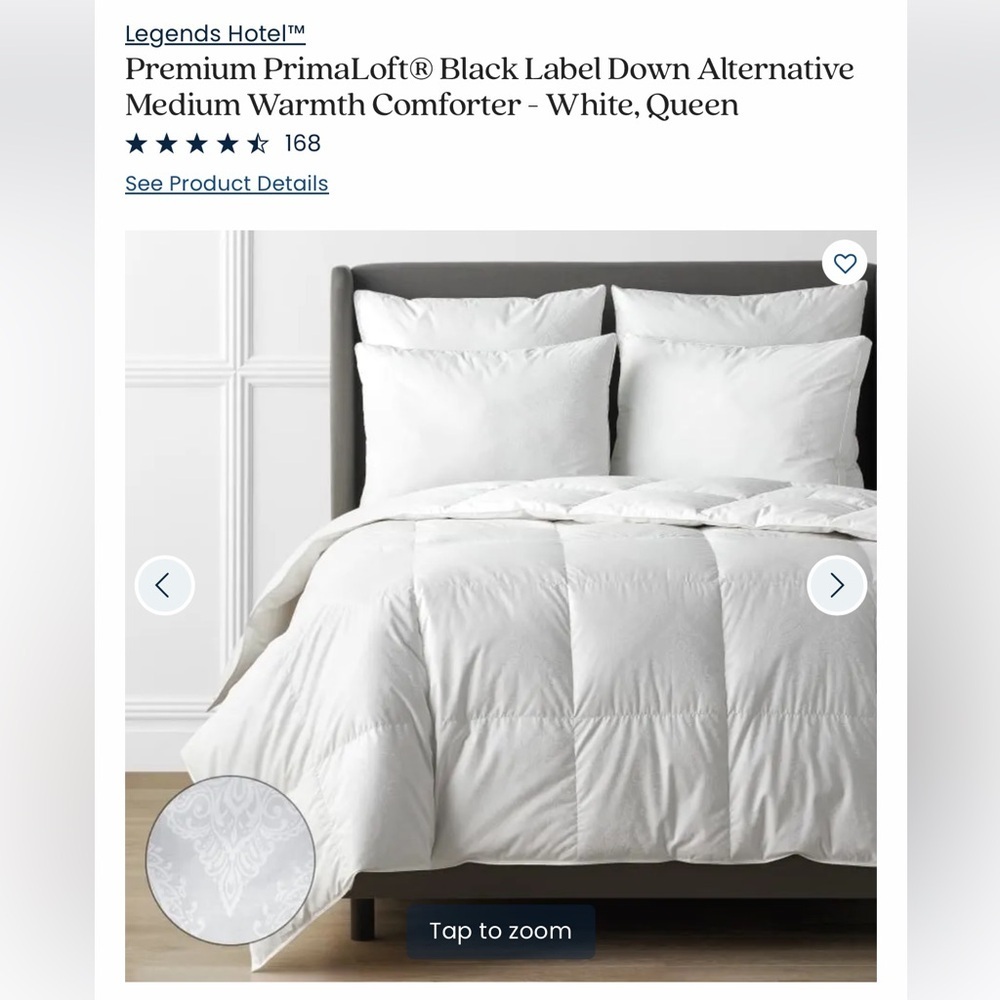 Premium PrimaLoft® Black Label Down Alternative Medium Warmth Comforter